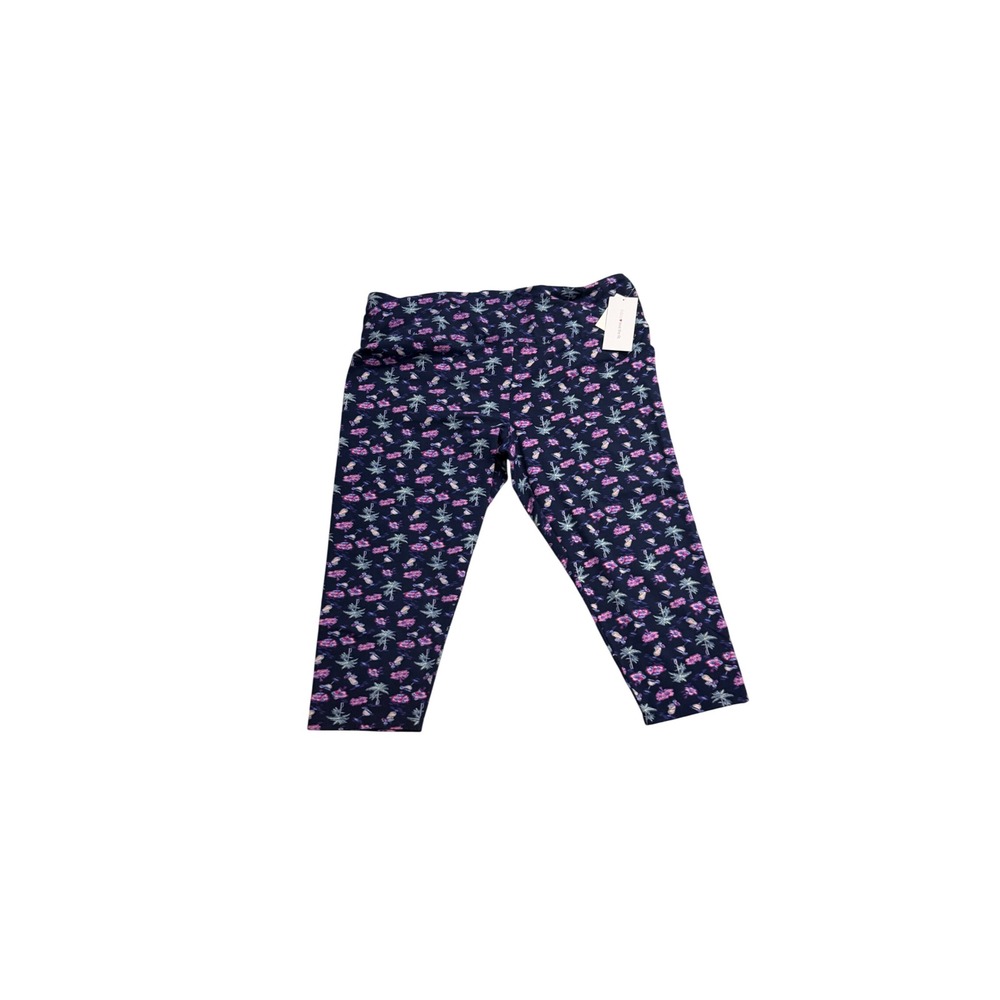 831. Intro The Love Fit Women's Blue Capri Leggings Sz 3X Stretch Active Comfort